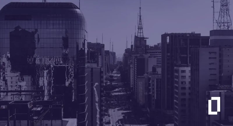Brazil climate disclosure rules: office towers and broadcast masts along Avenida Paulista, São Paulo